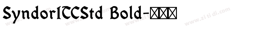 SyndorITCStd Bold字体转换